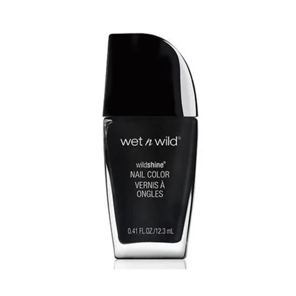 Wet & Wild Wild Shine Nail Color Nail Art Poslish #485D Black Creme